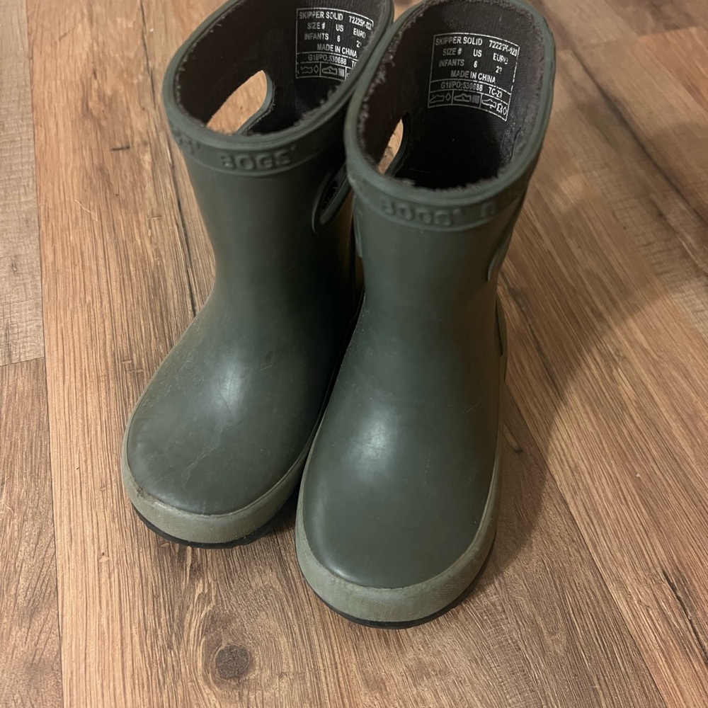 Bogs Kids Olive Rain Boots